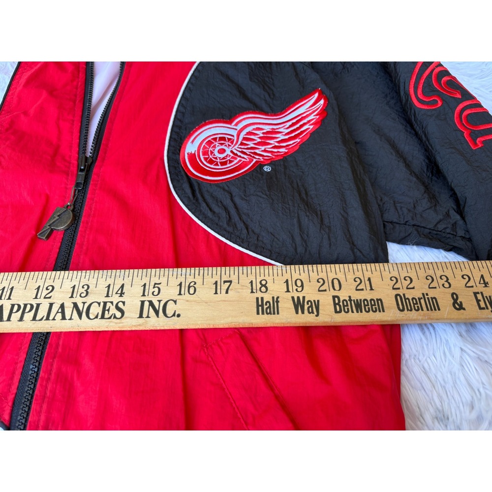Vintage 90s Detroit Red Wings Pro Player Windbreaker Jacket Mens M NHL Hockey - Picture 7 of 8